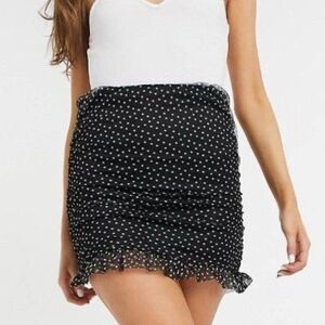 NWOT, ASOS • Ruched Mini Skirt, Size 2